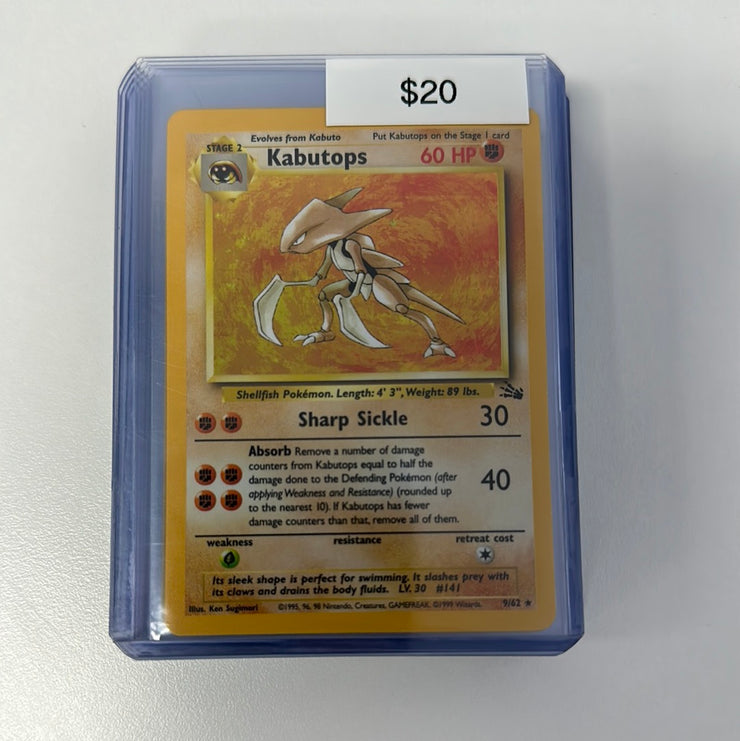 Pokémon Kabutops Fossil Holo 9/62