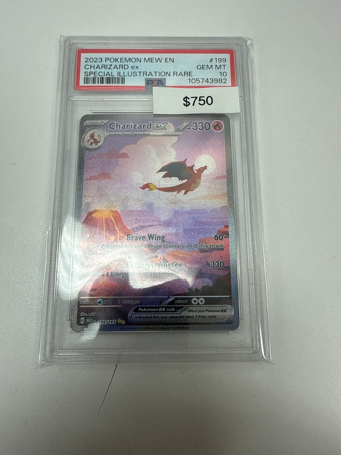 Pokémon 151 Charizard Ex Special Illustration Rare #199/165 PSA 10