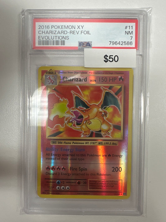 Pokemon XY Evolutions Charizard Reverse Holo PSA 7