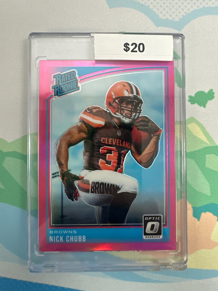 2018 Donruss Optic Rated Rookie Nick Chubb Holo 