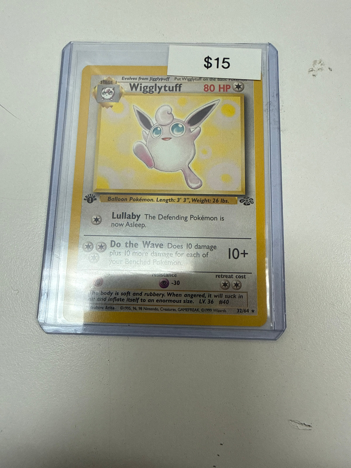 Pokemon Wigglytuff 1st Ed Non-Holo #32/64