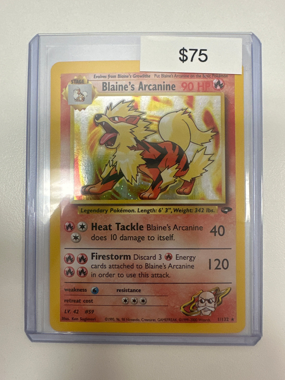 Pokemon Blaine’s Arcanine Holo 1/132