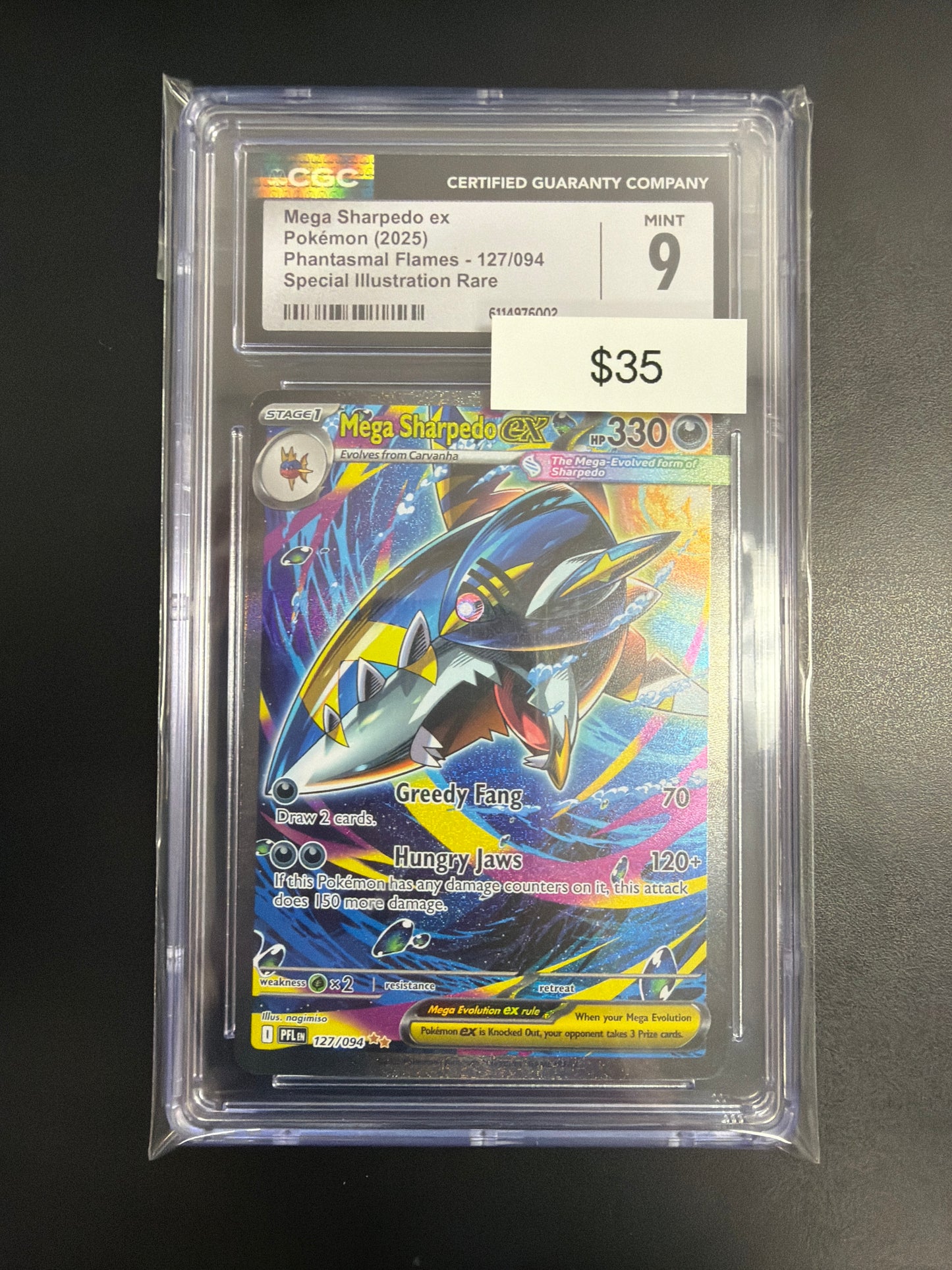 Pokemon Phantasmal Flames Mega Sharpedo EX 127/094 CGC 9