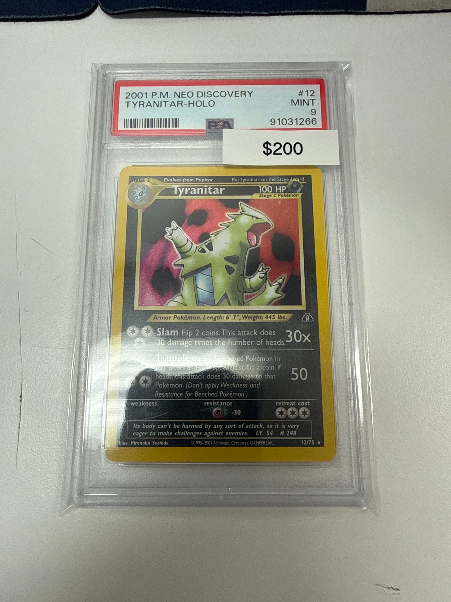 Pokemon Tyranitar Holo #12/75 PSA 9