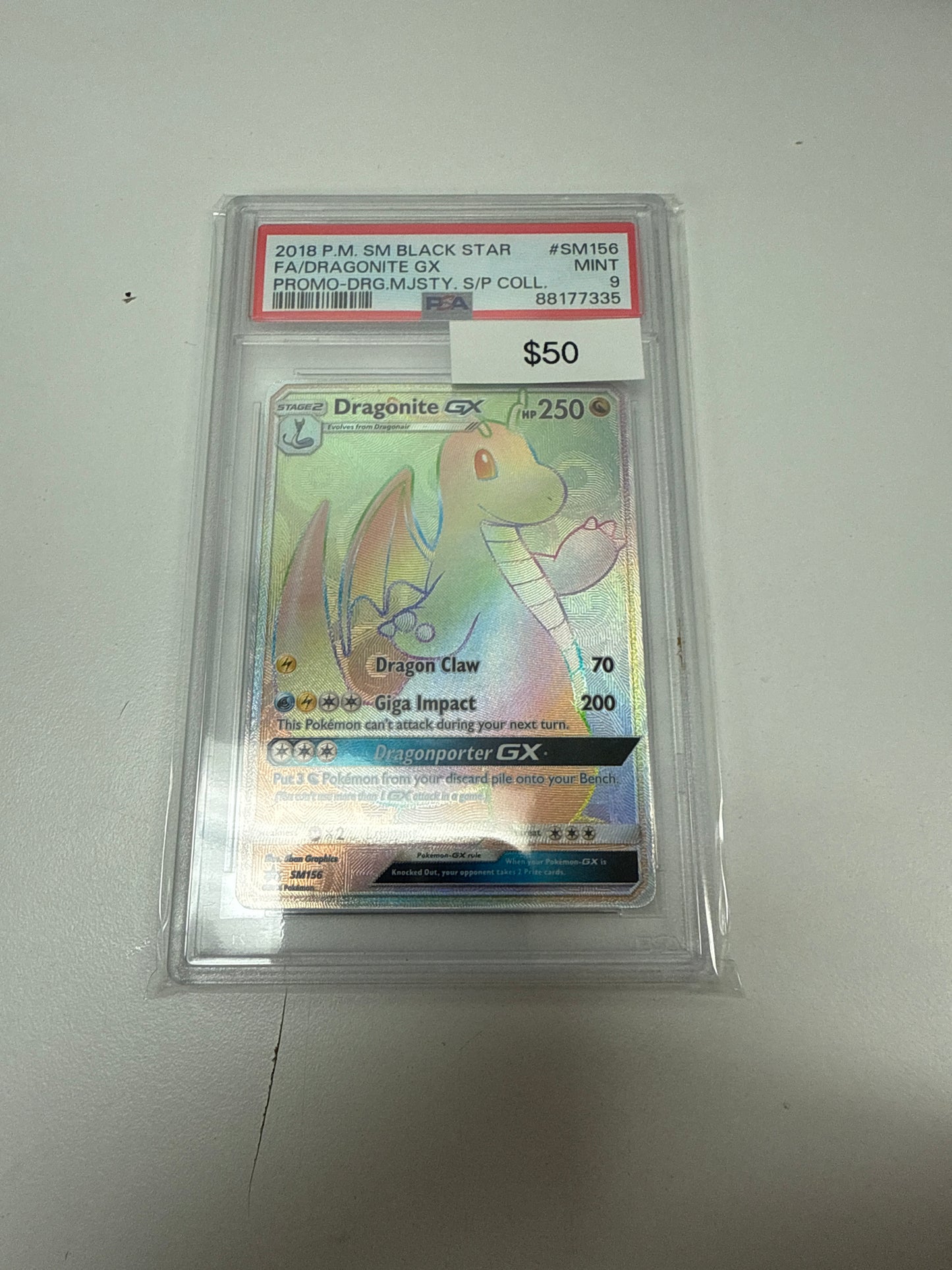 Pokemon Dragonite Gx Secret #sm156 PSA 9