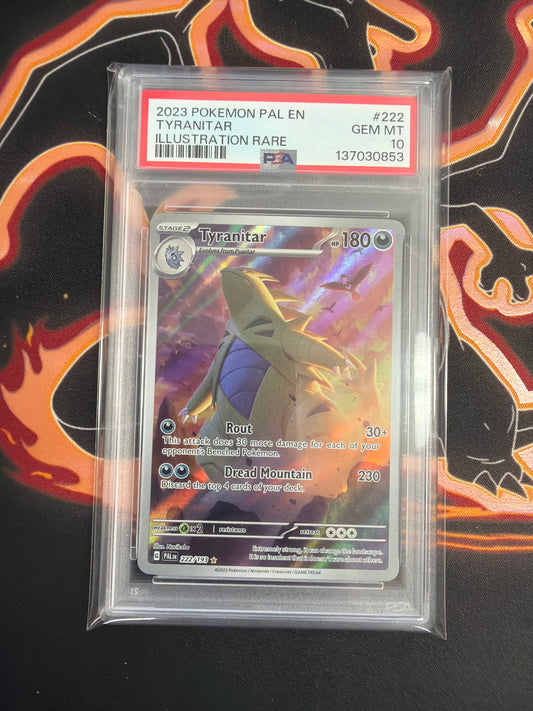 Pokemon Tyranitar Paldea Evolved #222 PSA 10