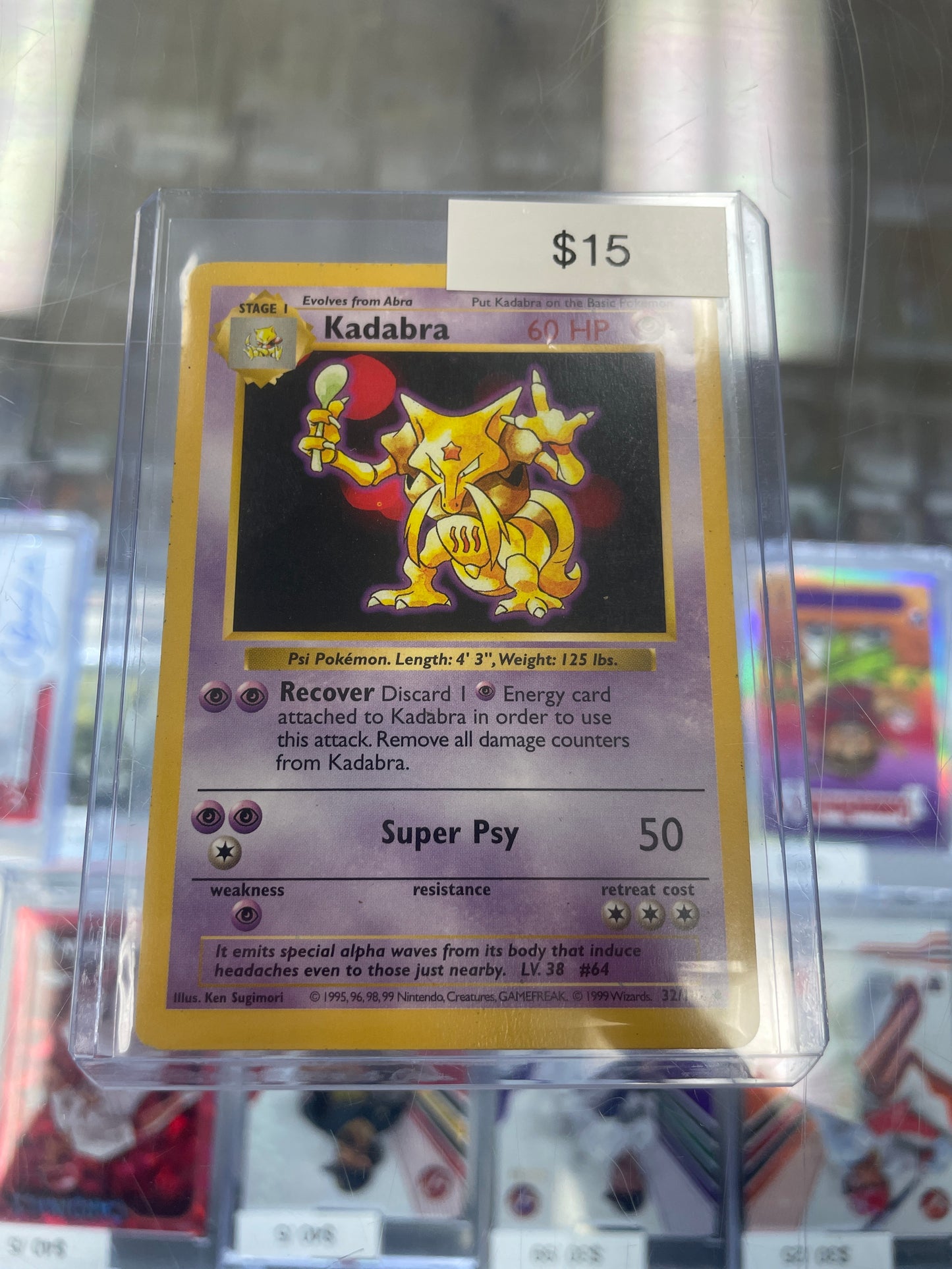 Pokemon Kadabra Base Set Non-Holo #32/102