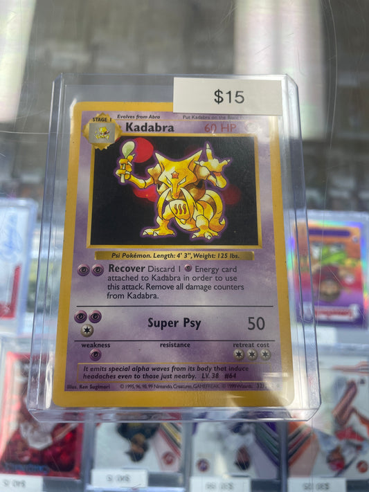 Pokemon Kadabra Base Set Non-Holo #32/102