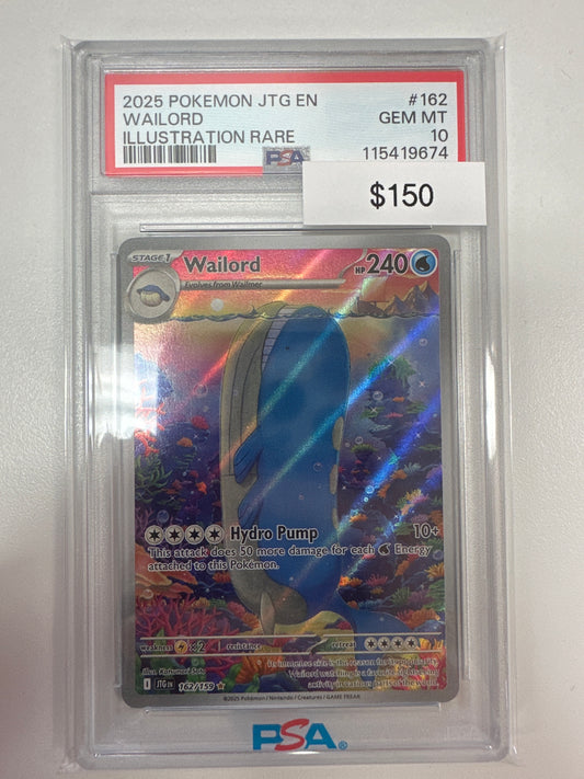 Pokemon Wailord 162/159 PSA 10