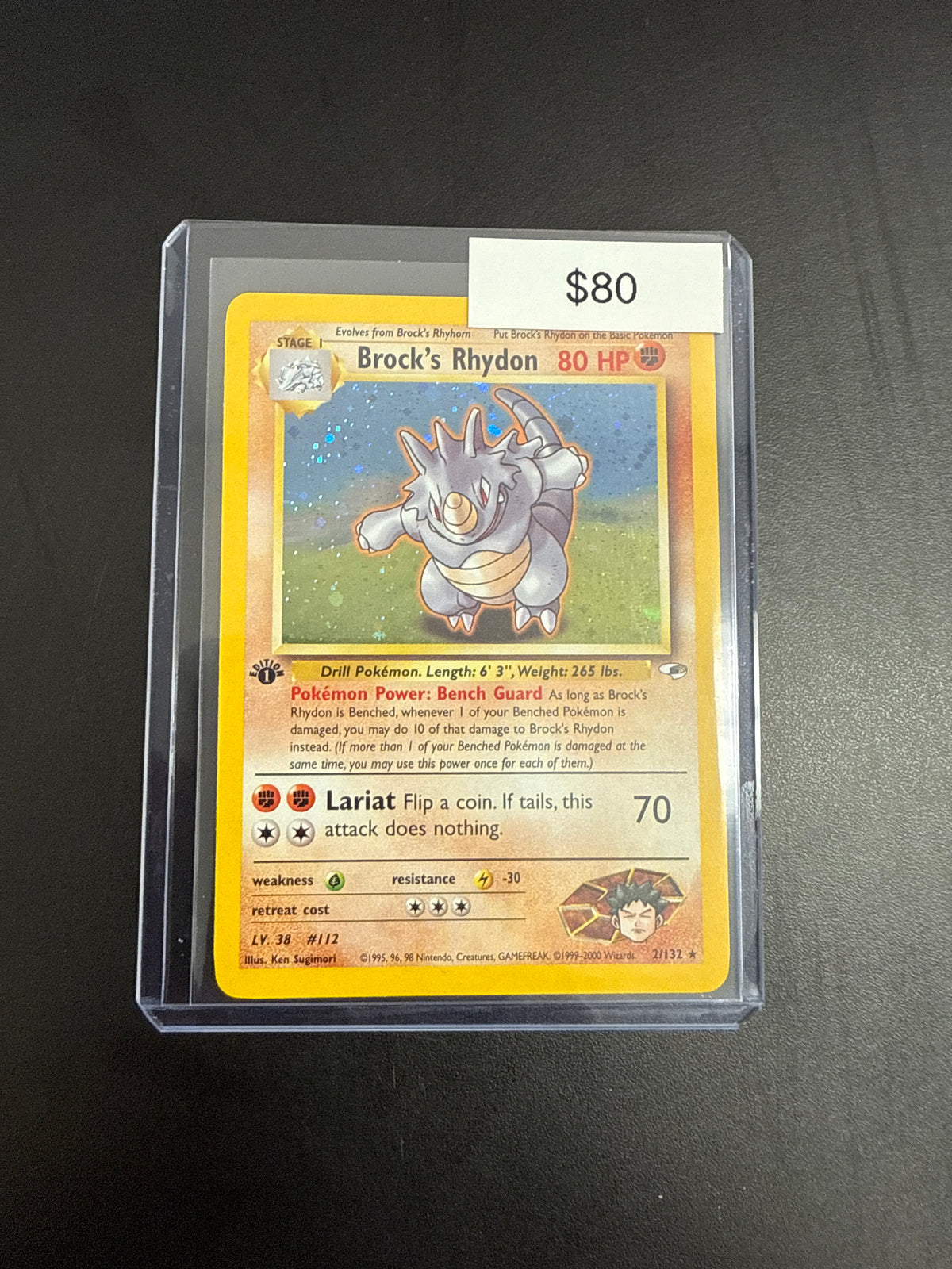 Pokémon Brock's Rhydon 2/132 1st Ed.