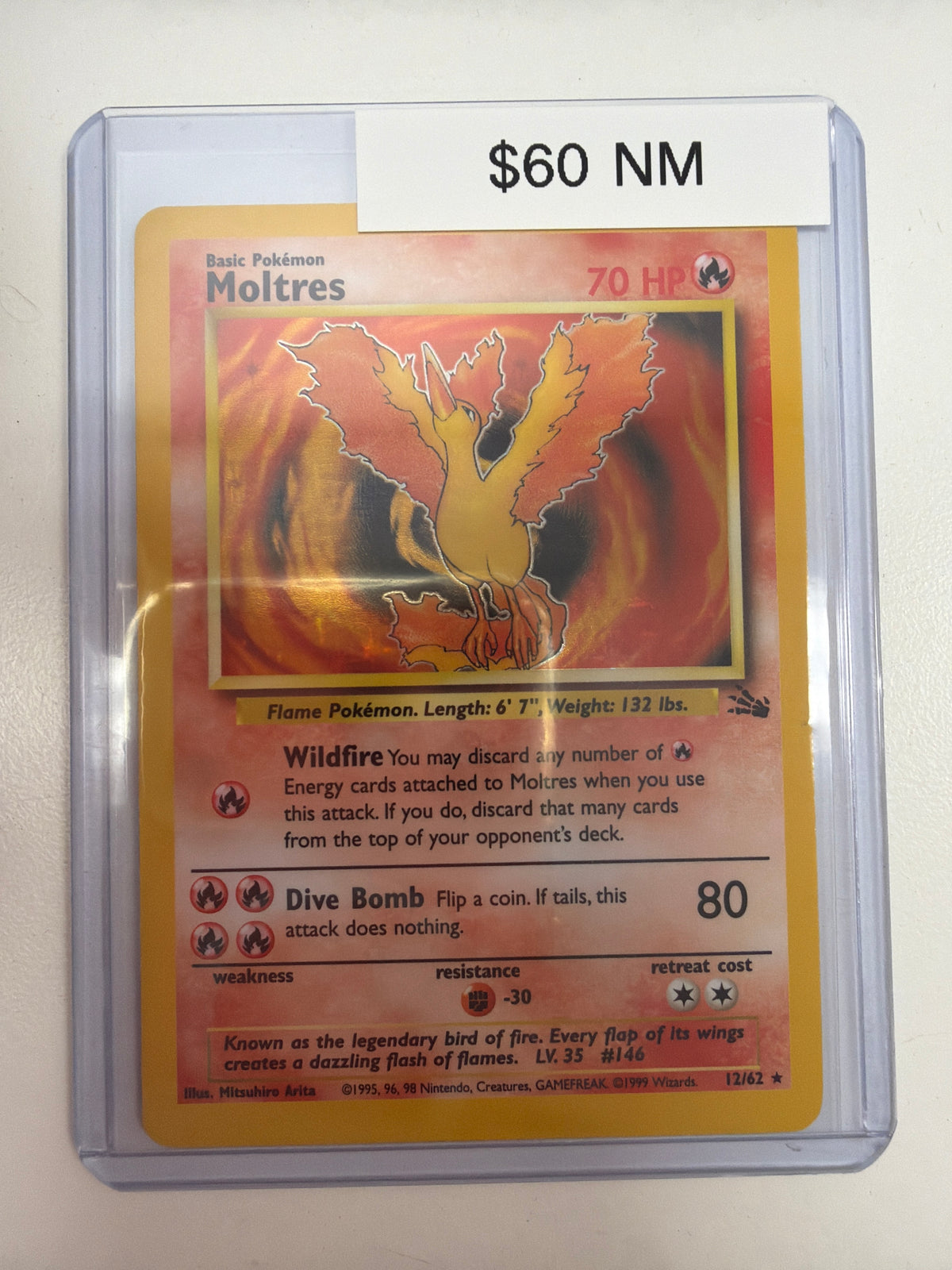 Pokemon Moltres Fossil 12/62