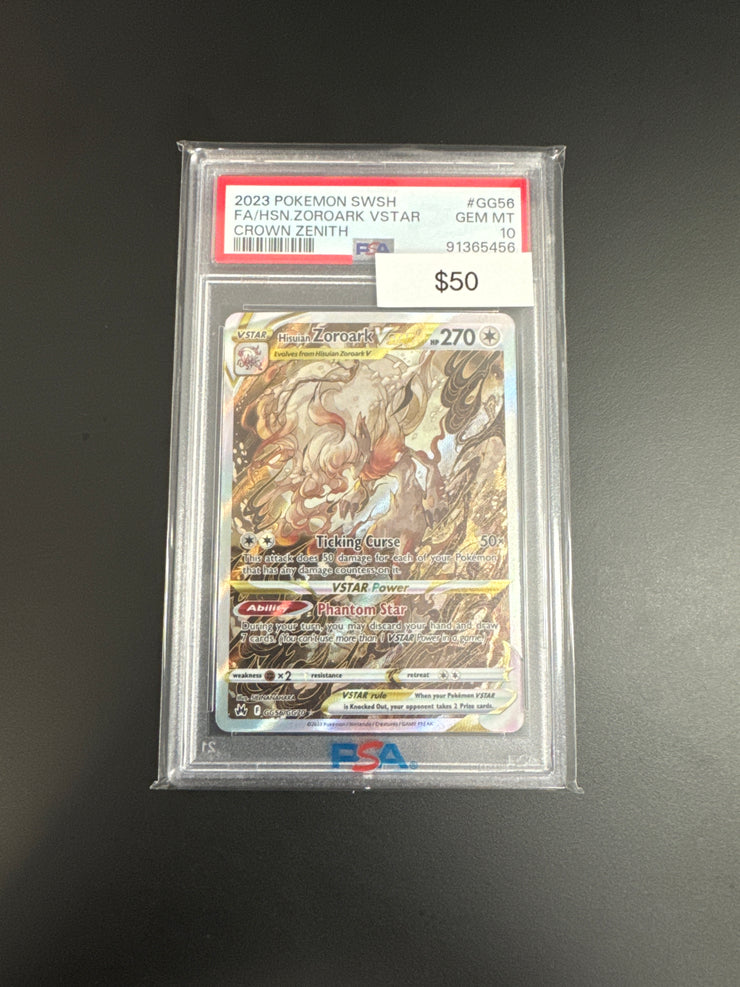 Pokémon Crown Zenith Zoroark avatar GG56 PSA 10