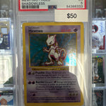Pokemon Mewtwo 10/102 Shadowless Holo PSA 5