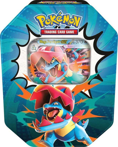 (08/28 Drop) Pokemon Ascended Heroes Mega Feraligatr EX Tin