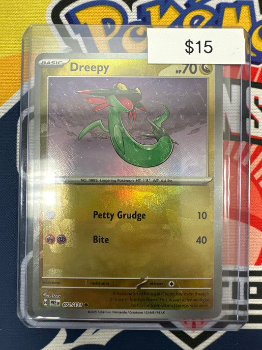 Pokemon Prismatic Evolutions Dreepy Masterball Holo 071/131