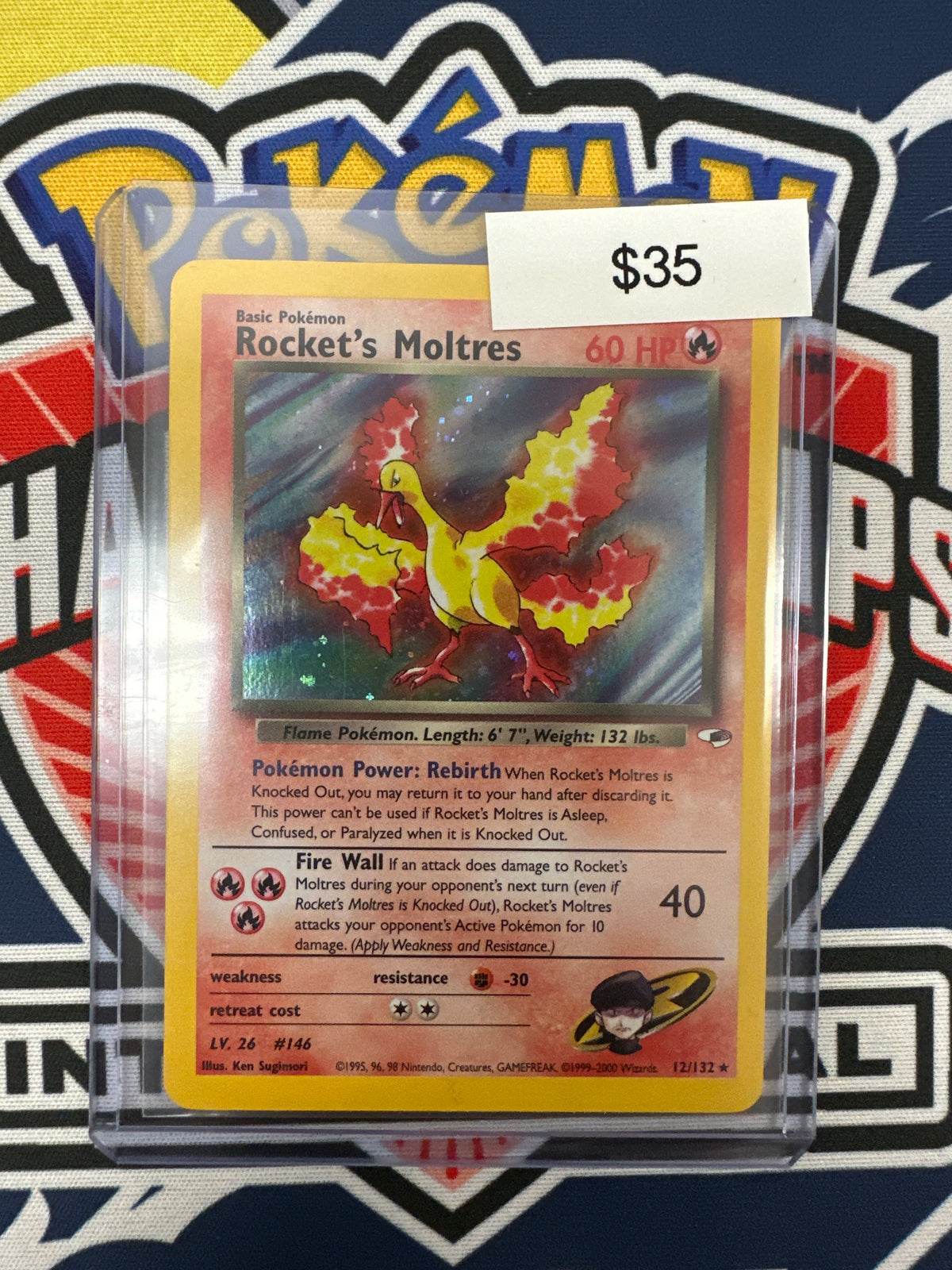 Pokemon Rockets Moltres Holo 12/132