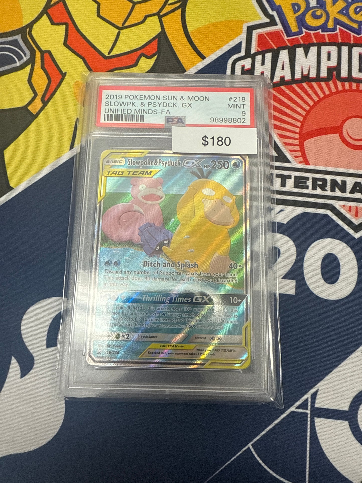 Pokemon Psyduck & Slowpoke SIR #218/236 PSA 9