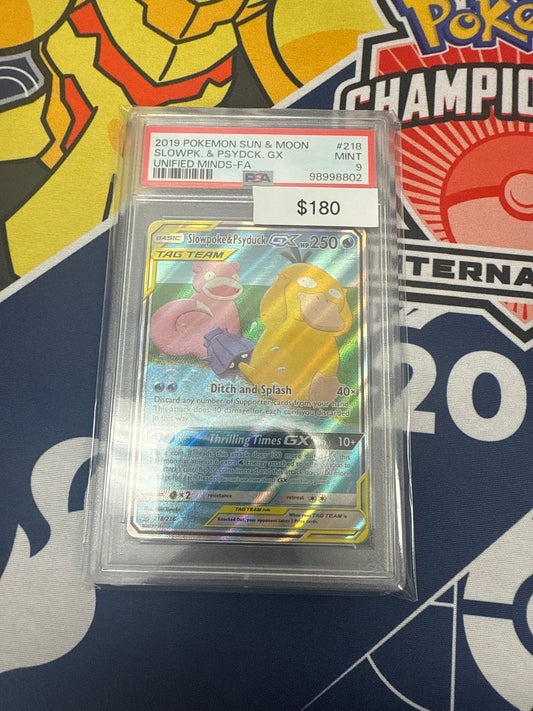 Pokemon Psyduck & Slowpoke SIR #218/236 PSA 9