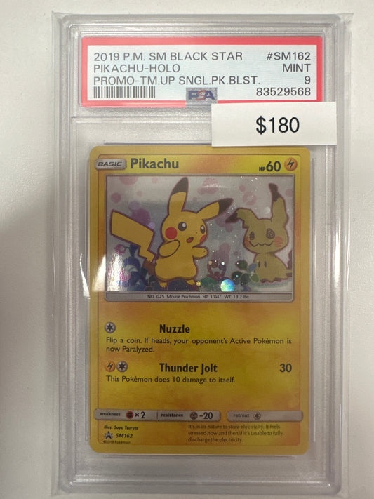 Pokemon Pikachu SM162 PSA 9