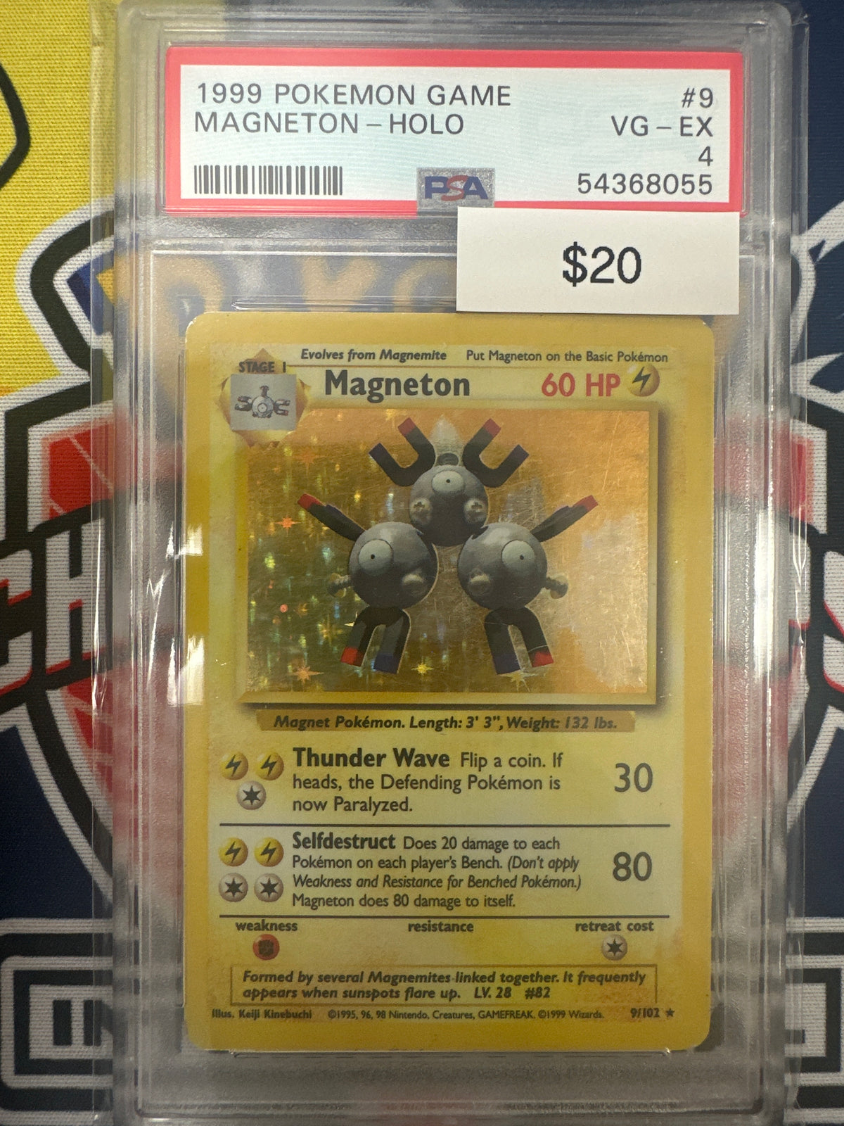 Pokemon Magneton Holo 9/102 PSA 4