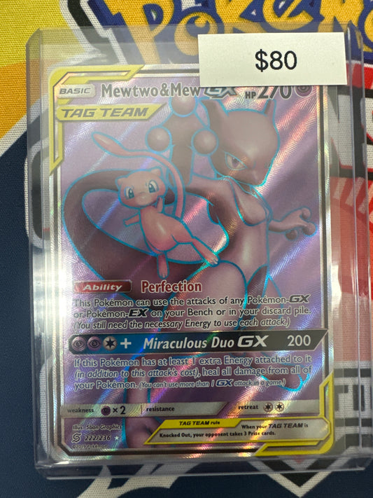 Pokemon Unified Minds Mewtwo & Mew GX 222/236