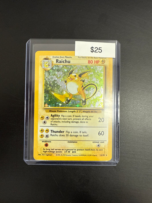 Pokémon Raichu Base Set Holo 14/102