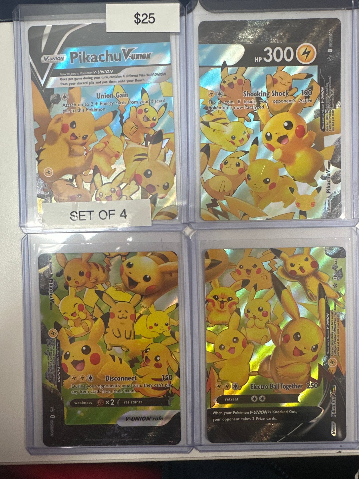 Pokemon Pikachu V-Union SWSH139-SWSH142 Set of 4