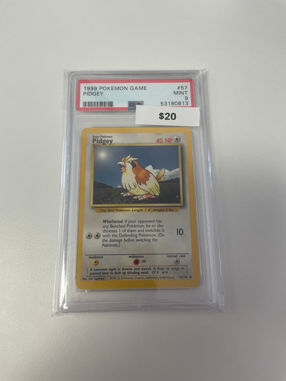 1999 Pokemon Pidgey #57/102 PSA 9