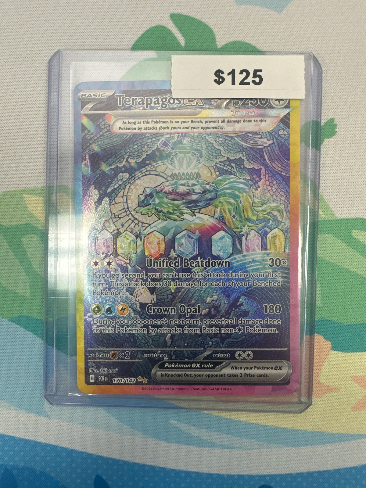 Pokemon Stellar Crown Terapagos ex 170/142 Grail Collectibles AZ Pokemon Stellar Crown Terapagos ex 170/142 Grail Collectibles AZ