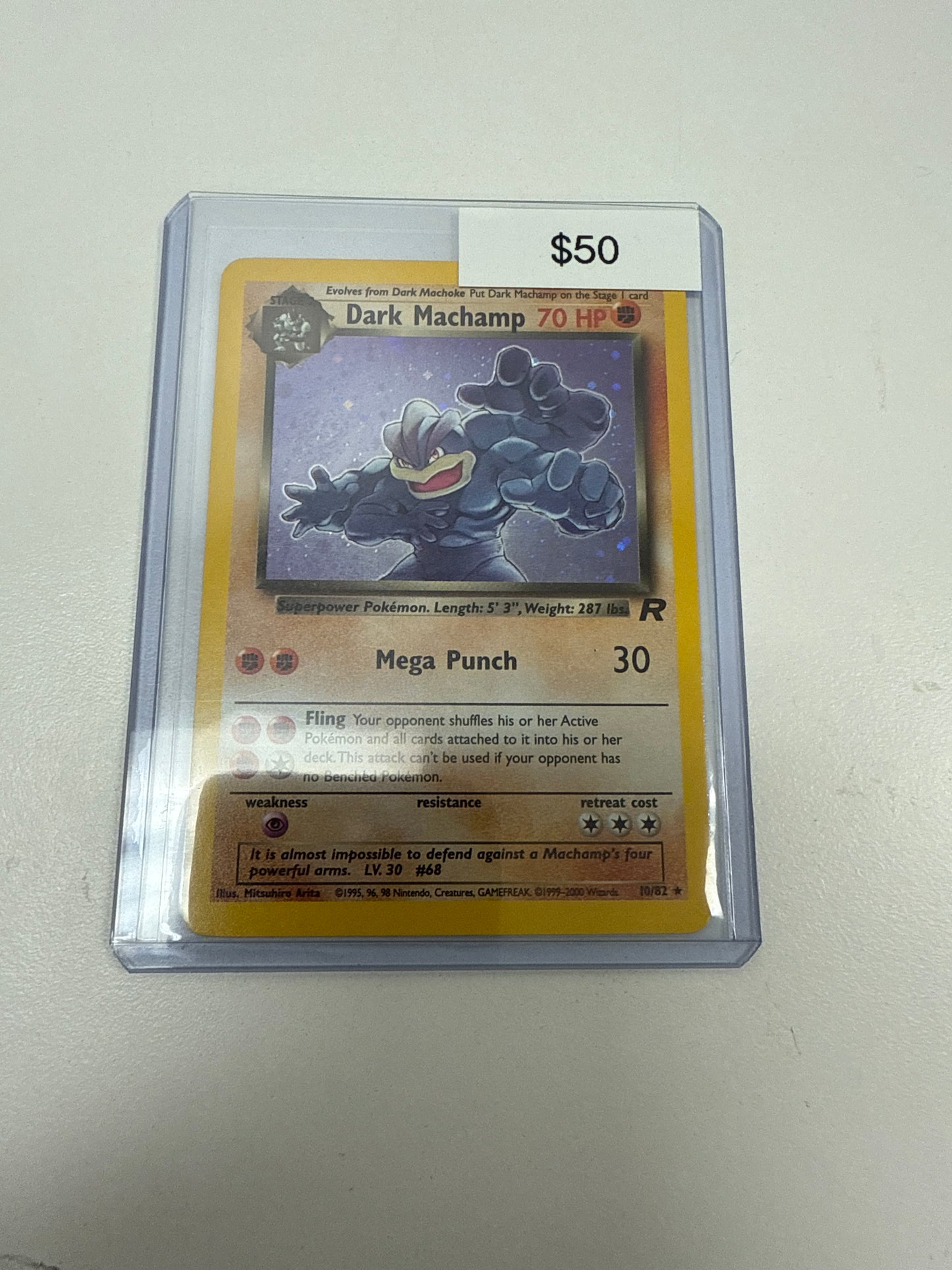 Pokémon Team Rocket Dark Machamp Holo 10/82