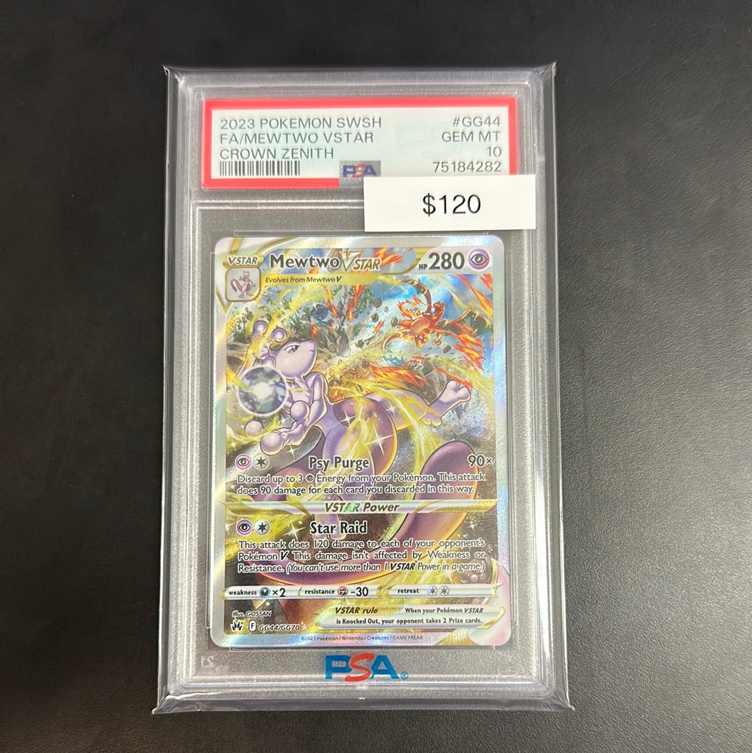 2023 Pokémon Crown Zenith Mewtwo VSTAR #GG44 PSA 10