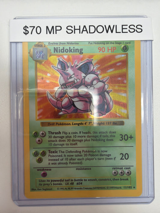 Pokemon Nidoking Shadowless 11/102 MP