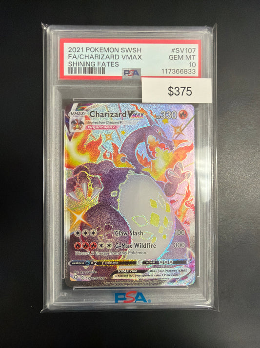 Pokemon Shining Fates Charizard VMAX #SV107 PSA 10
