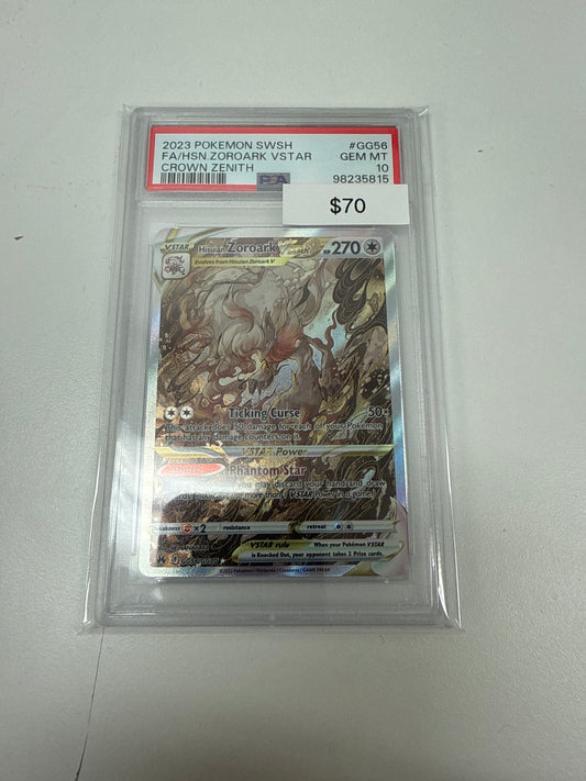 Pokemon Hisuian Zoroark Vstar #gg56/gg70 PSA 10