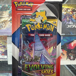 Pokemon Check Lane Blister 2 Pack with a Pin (Evolving Skies)