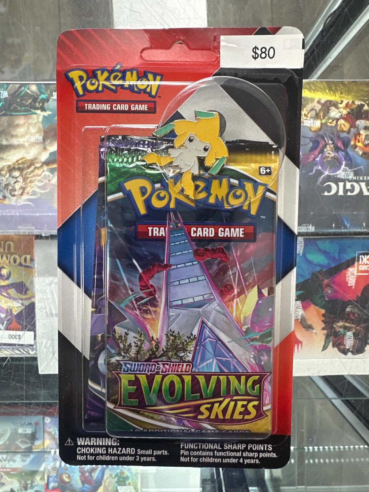 Pokemon Check Lane Blister 2 Pack with a Pin (Evolving Skies)
