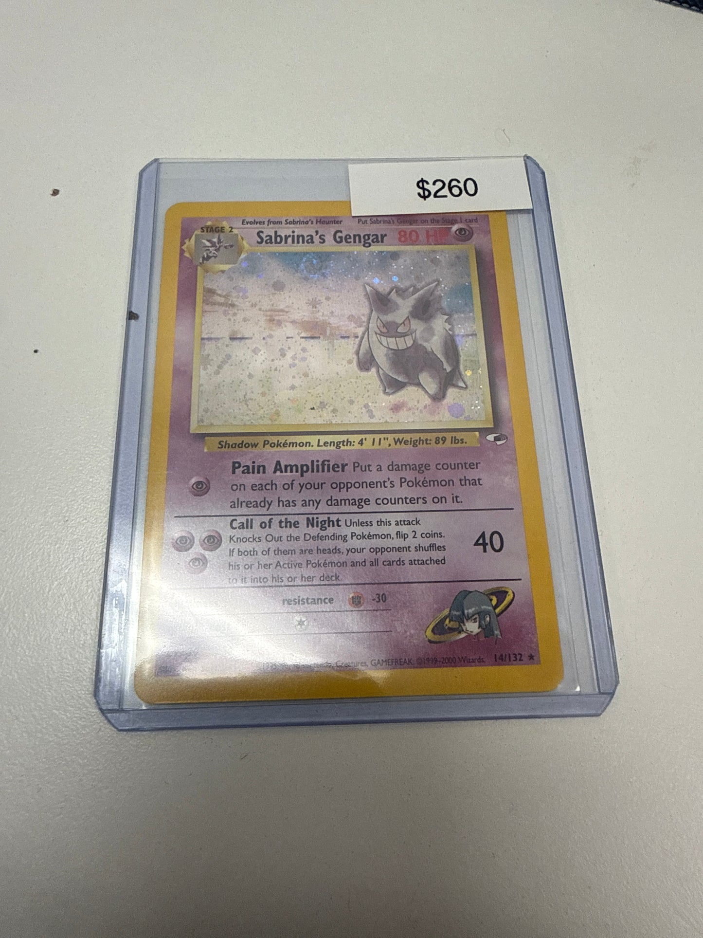 Pokémon Sabrina Gengar Holo #14/132