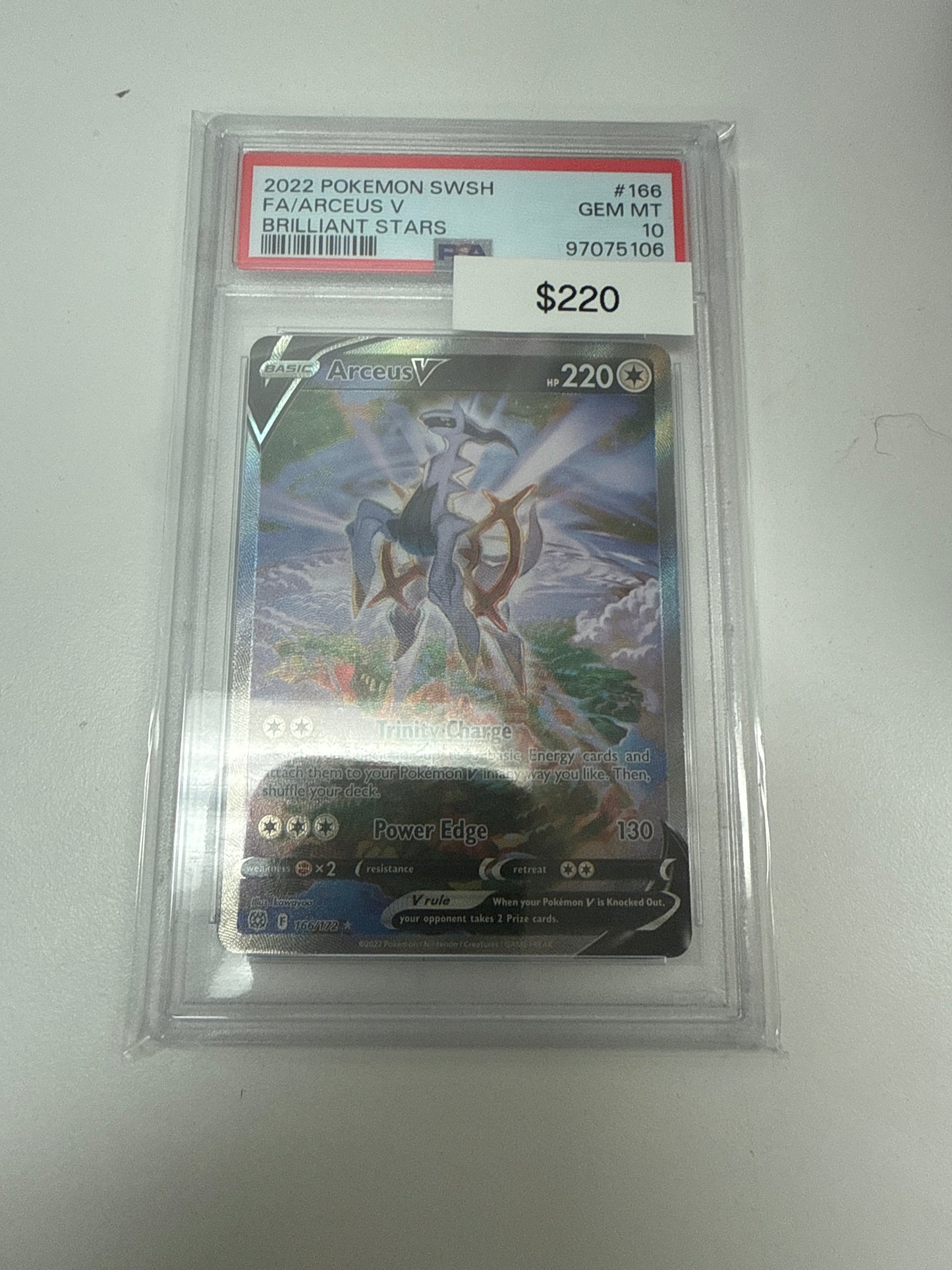 Pokemon Arceus V #166/172 PSA 10