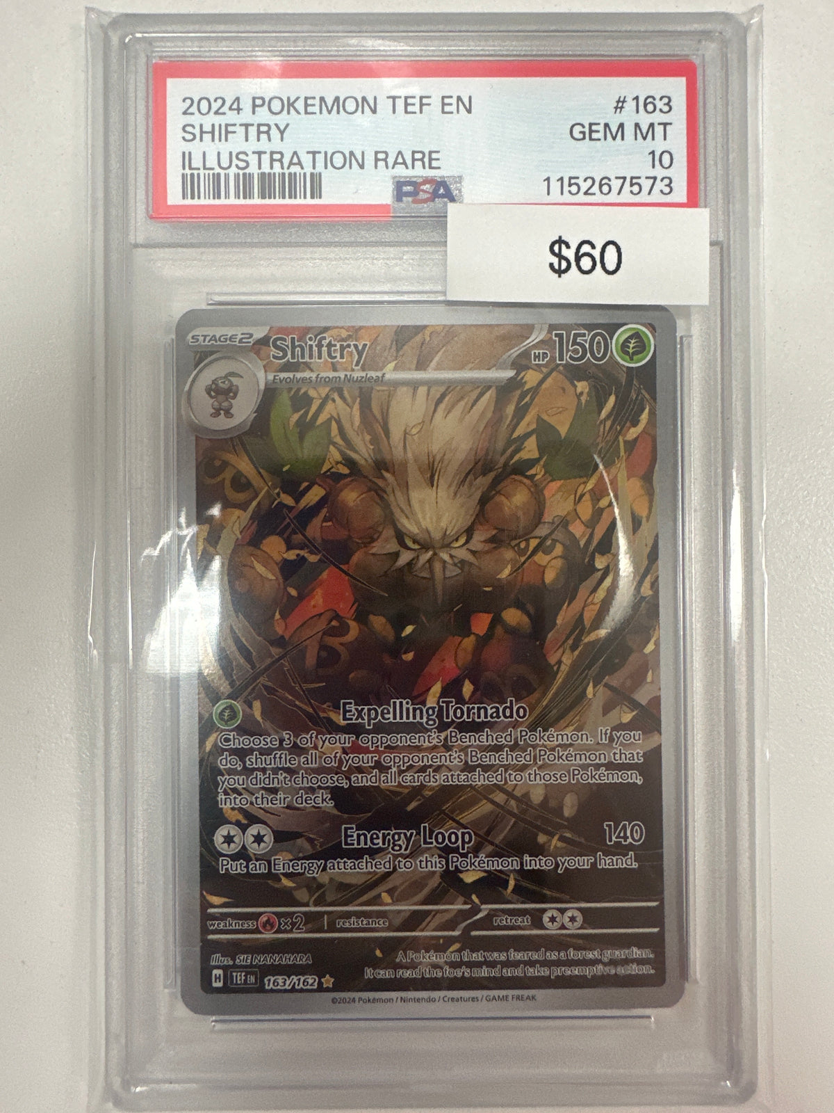 Pokemon Shiftry 163/162 PSA 10