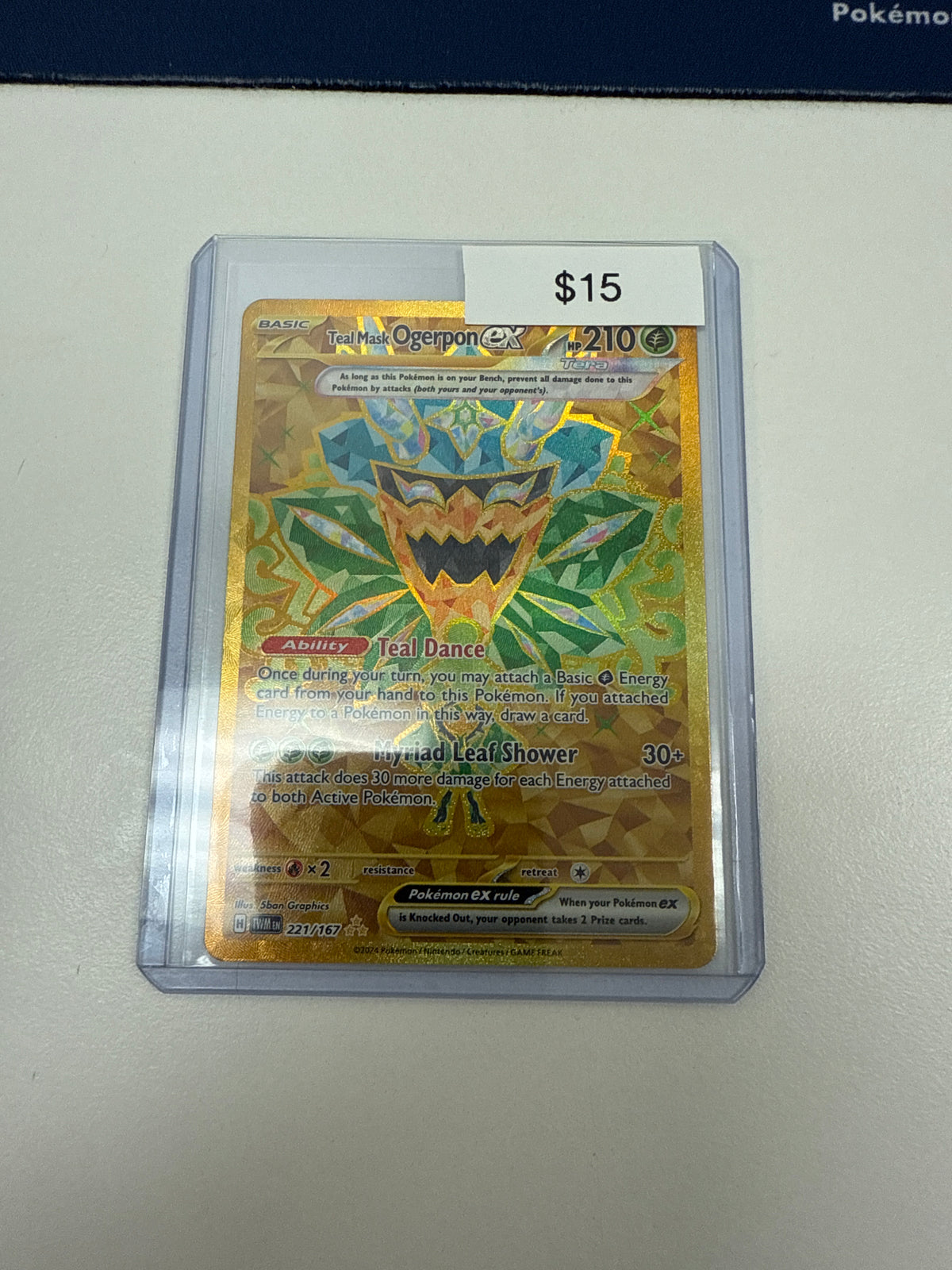 Pokemom Teal Mask Ogerpon Ex #221/167