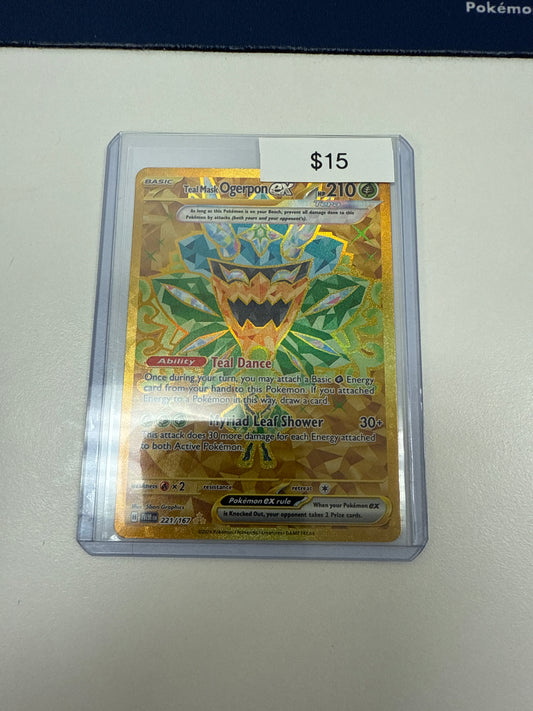 Pokemom Teal Mask Ogerpon Ex #221/167