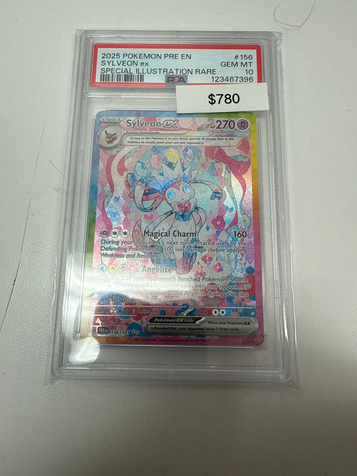 Pokemon Prismatic Sylveon Ex #156/131 PSA 10