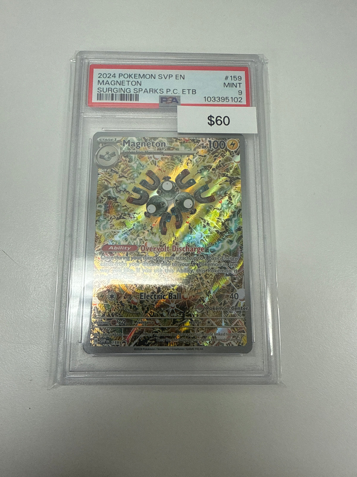 Surging Sparks Magneton Pokemon Center Promo #153 PSA 9