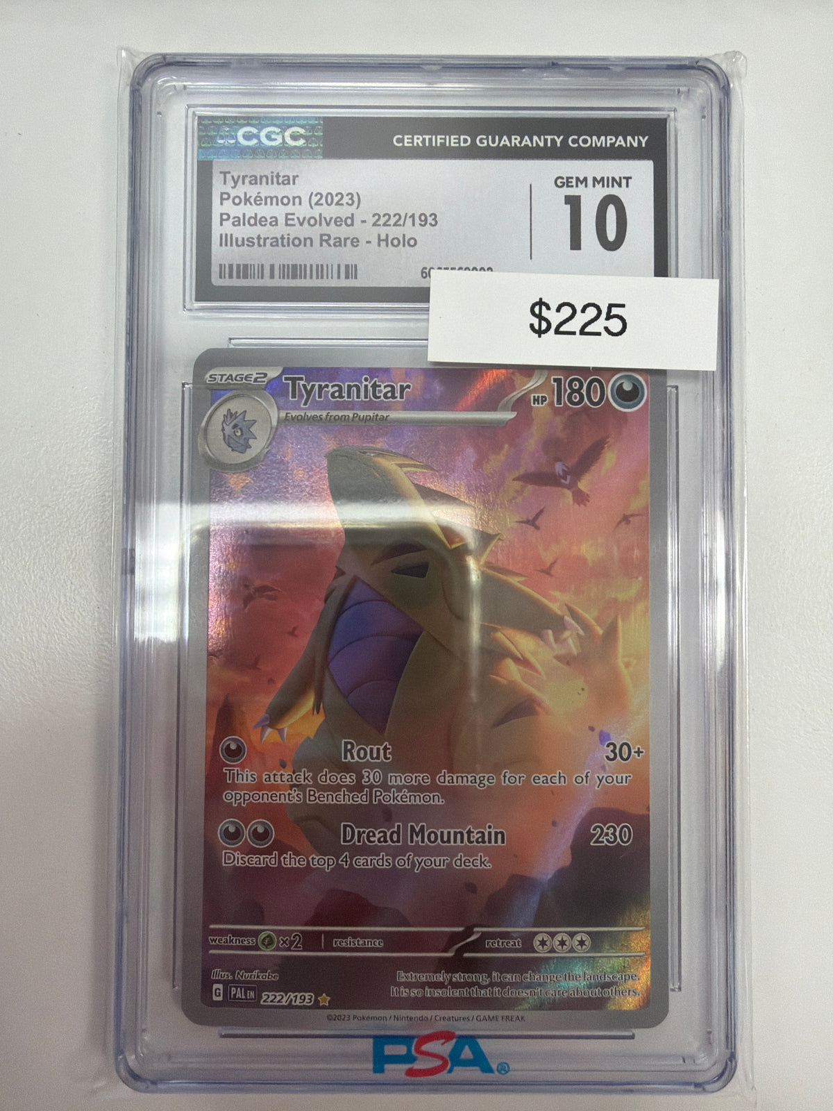 Pokemon Tyranitar 222/193 CGC 10