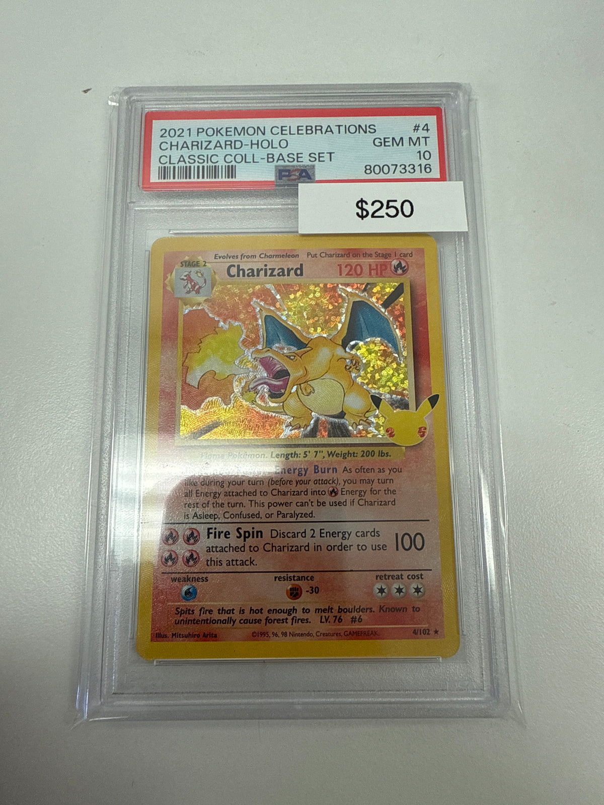 Pokemon Celebrations Charizard Holo #4/102 PSA 10