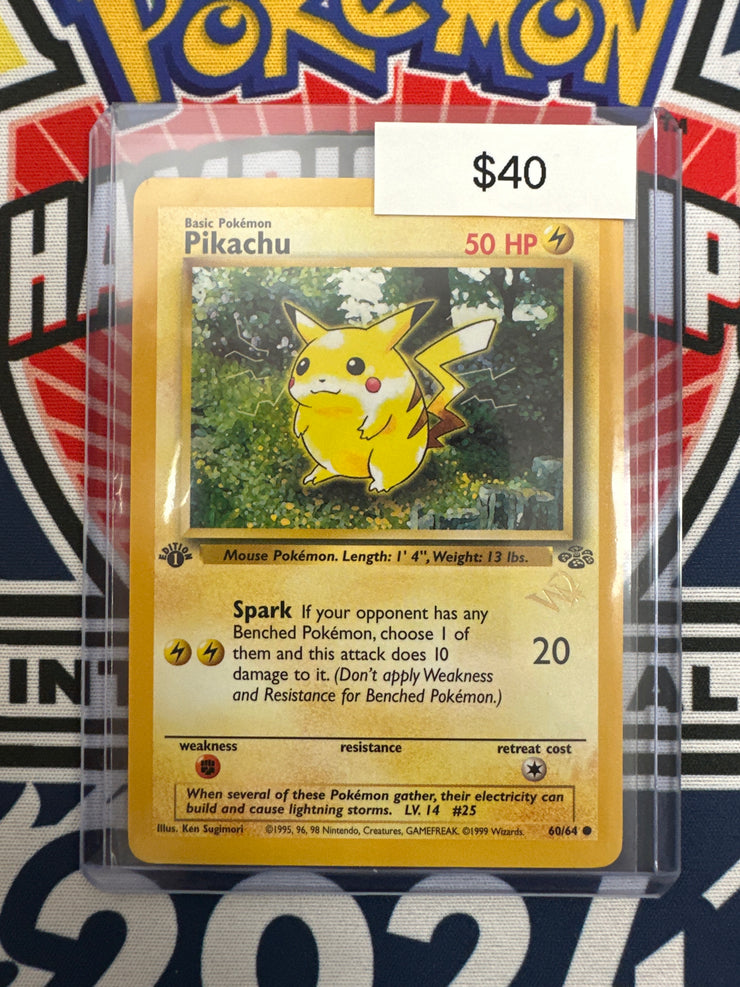 Pokemon Jungle Pikachu 60/64 1st Edition W Stamped