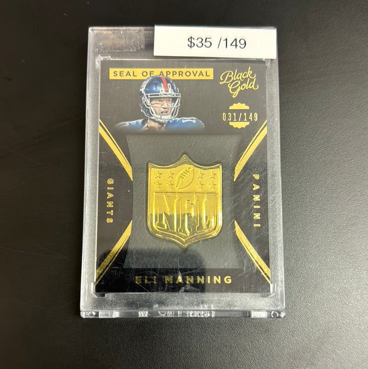 2015 Panini Black Eli Manning Seal Of Approval 