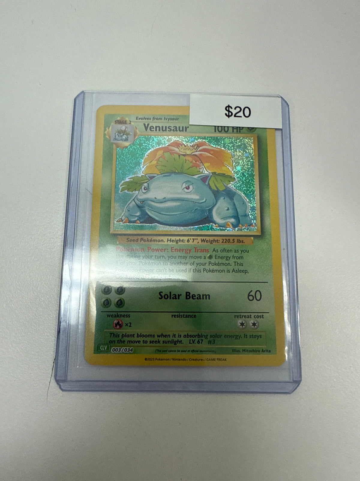 Pokemon Venusaur Classic Collection Holo #003/034