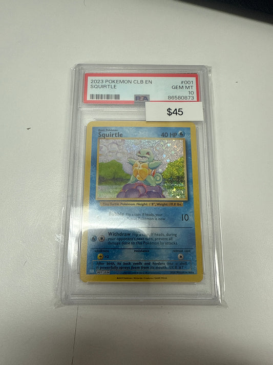 Pokemon Squirtle Holo #001/034 PSA 10