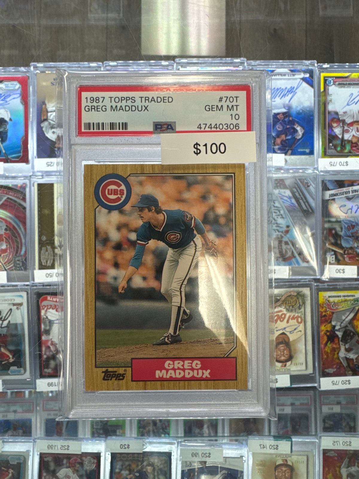 1987 Topps Greg Maddox #70T PSA 10